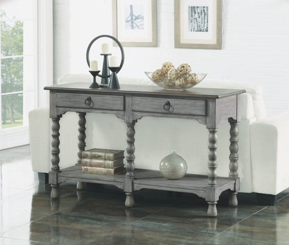 Plymouth - Sofa Table With Drawers - Gray