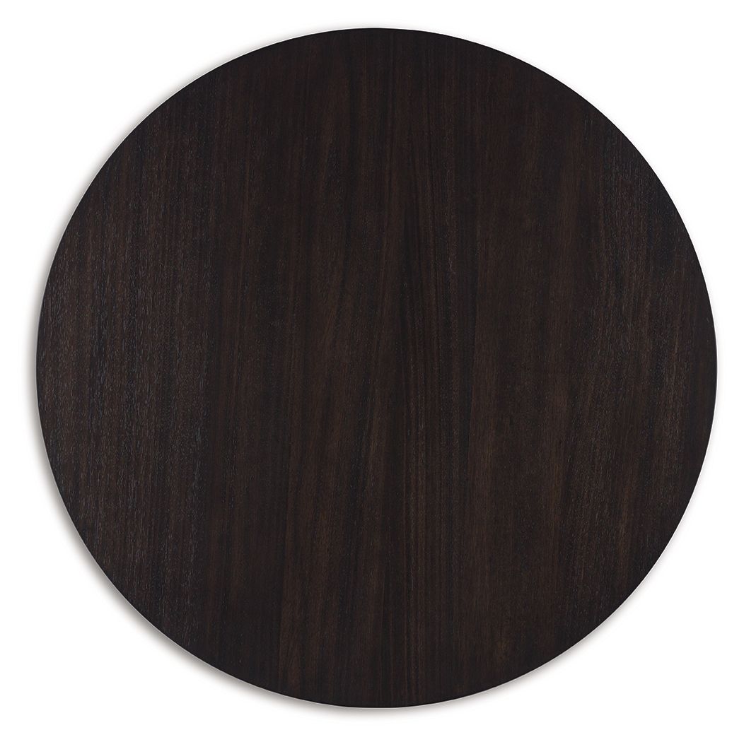 Chasinfield - Round End Table - Dark Brown
