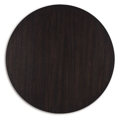 Chasinfield - Round End Table - Dark Brown