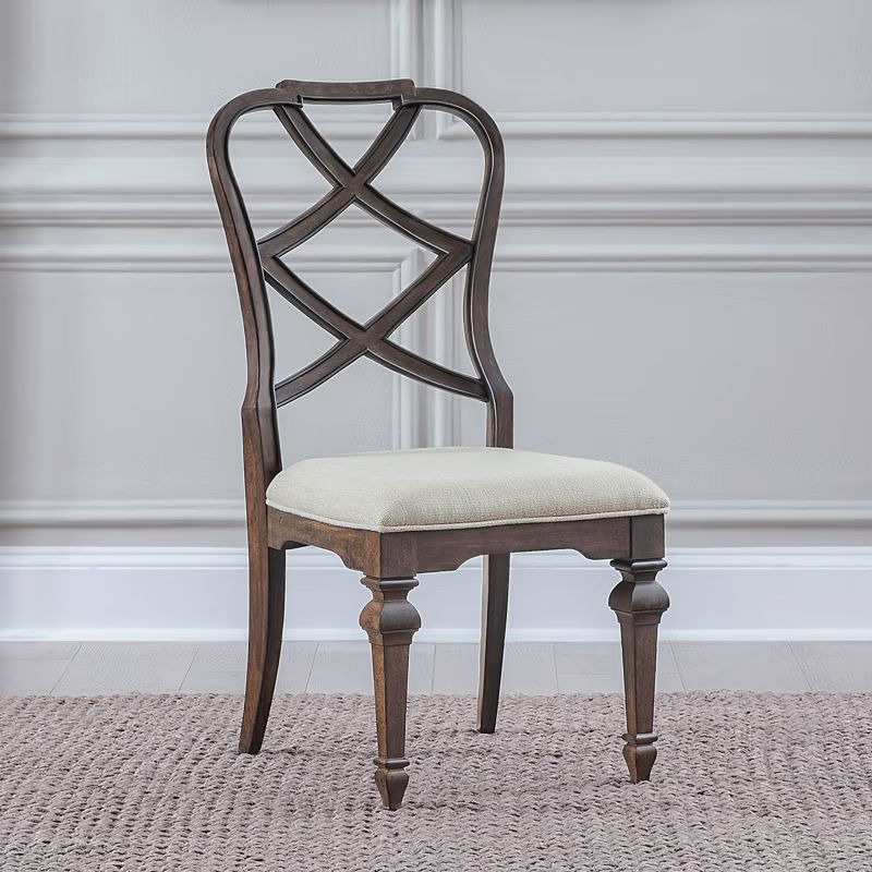 Provence Park - Wood Back Side Chair - Chateau Brown