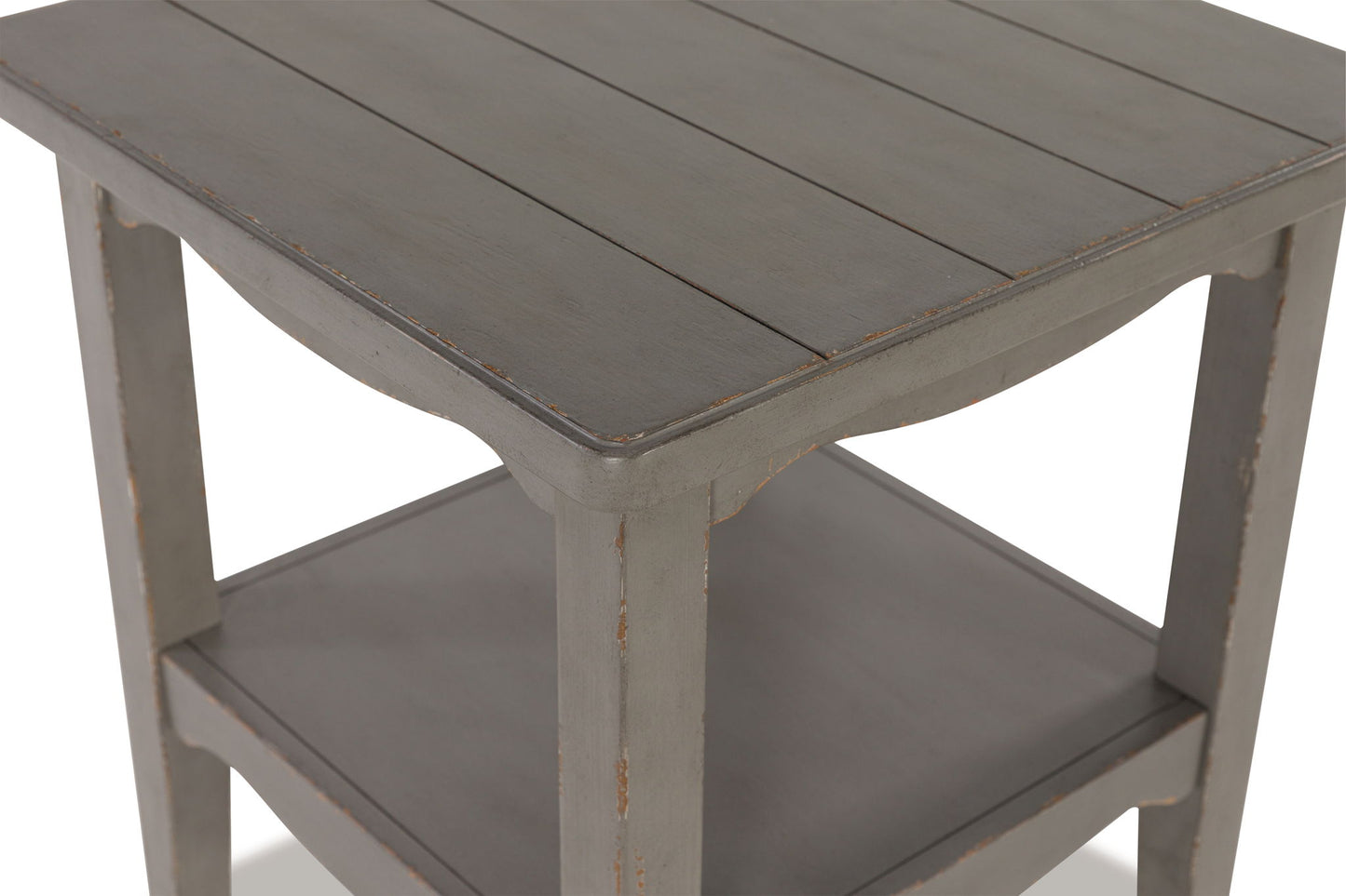 Charina - Square End Table - Antique Gray