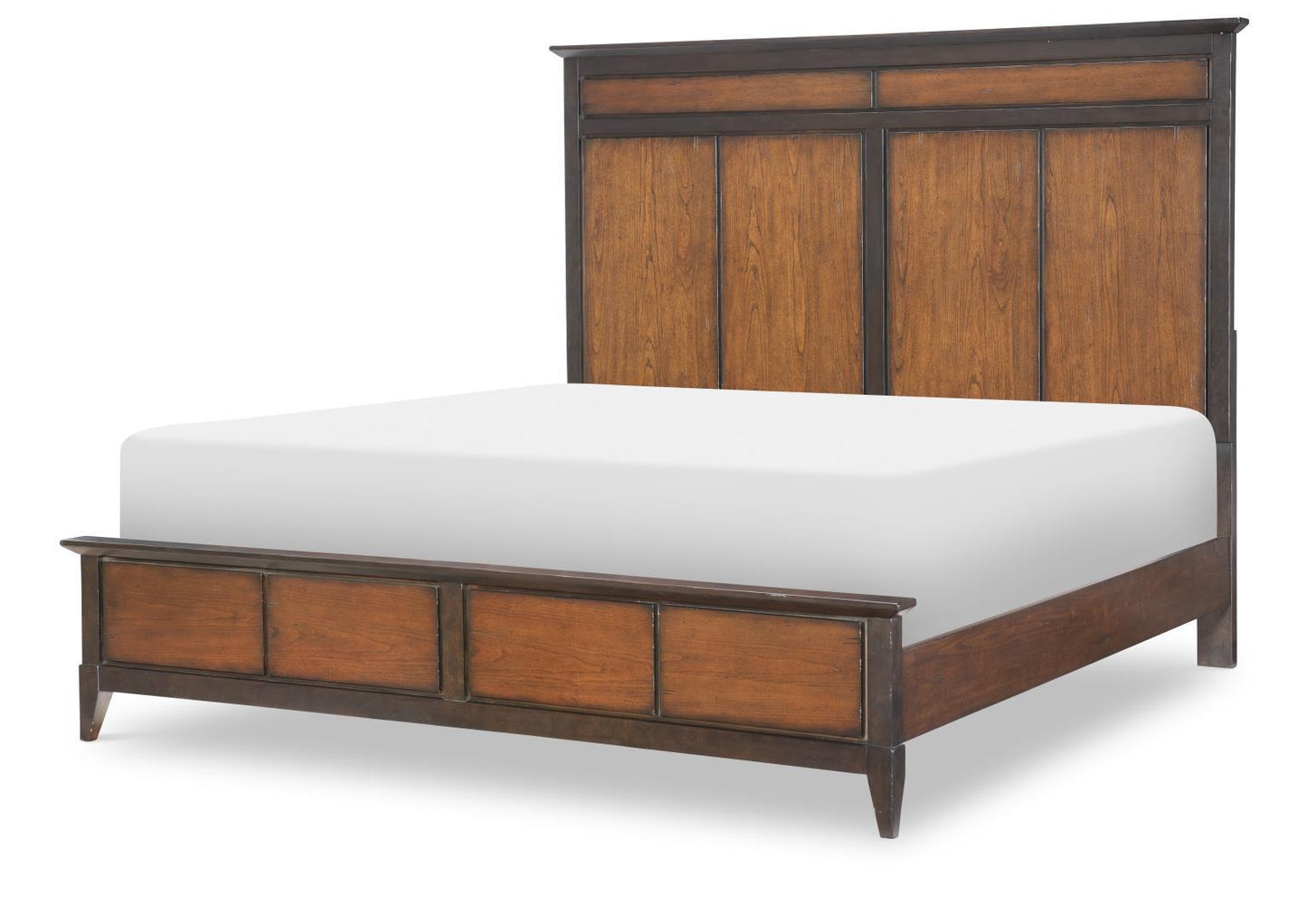 Fenmore - Queen / King Poster Bed Side Rails - Mocha And Distressed Cherry