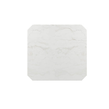 Francesca - 5 Piece Square Counter Dining Set (Table & Four Chairs) - White Marble