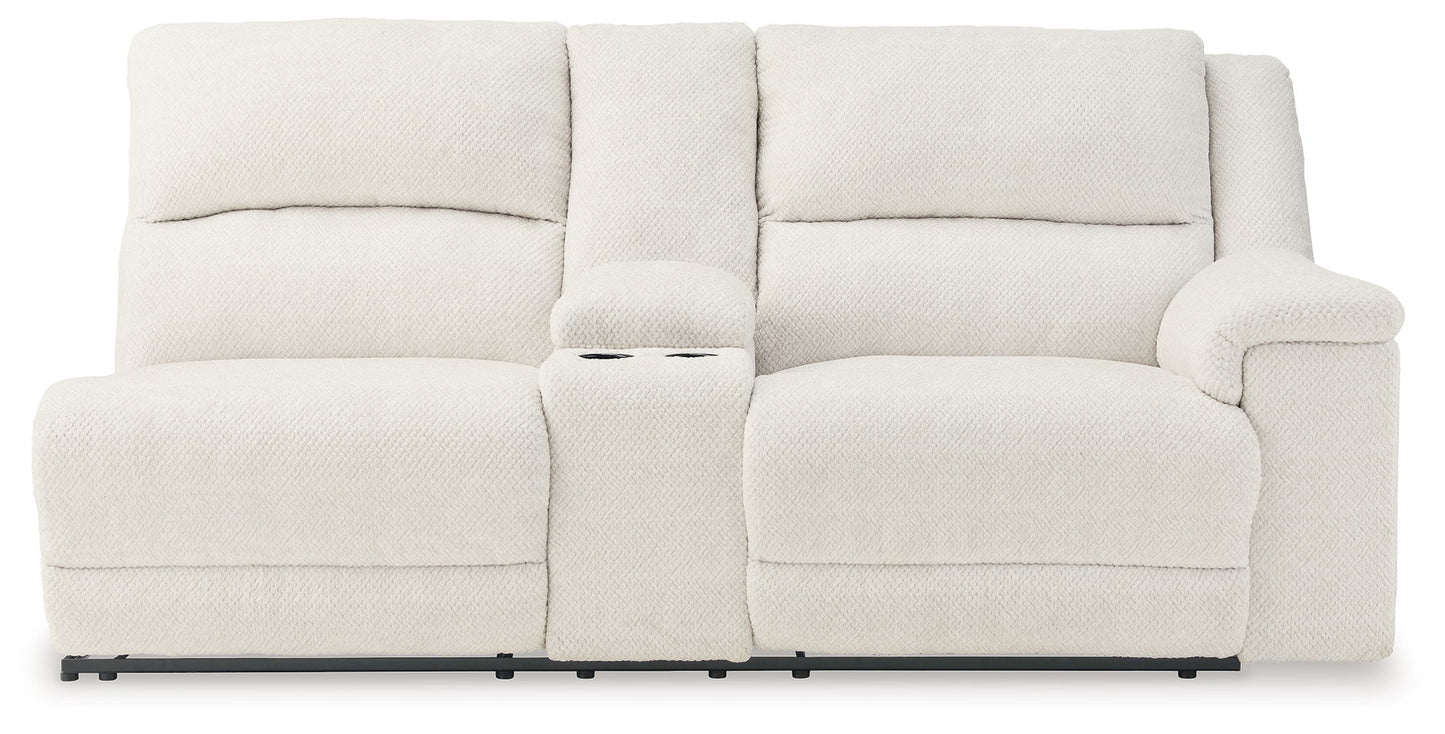 Keensburg - Raf Dbl Power Reclining Loveseat With Console - Linen