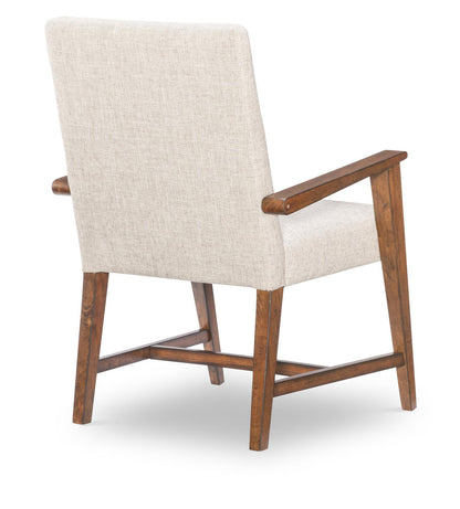 Fenmore - Upholstered Arm Chair (Set of 2) - Mocha And Distressed Cherry
