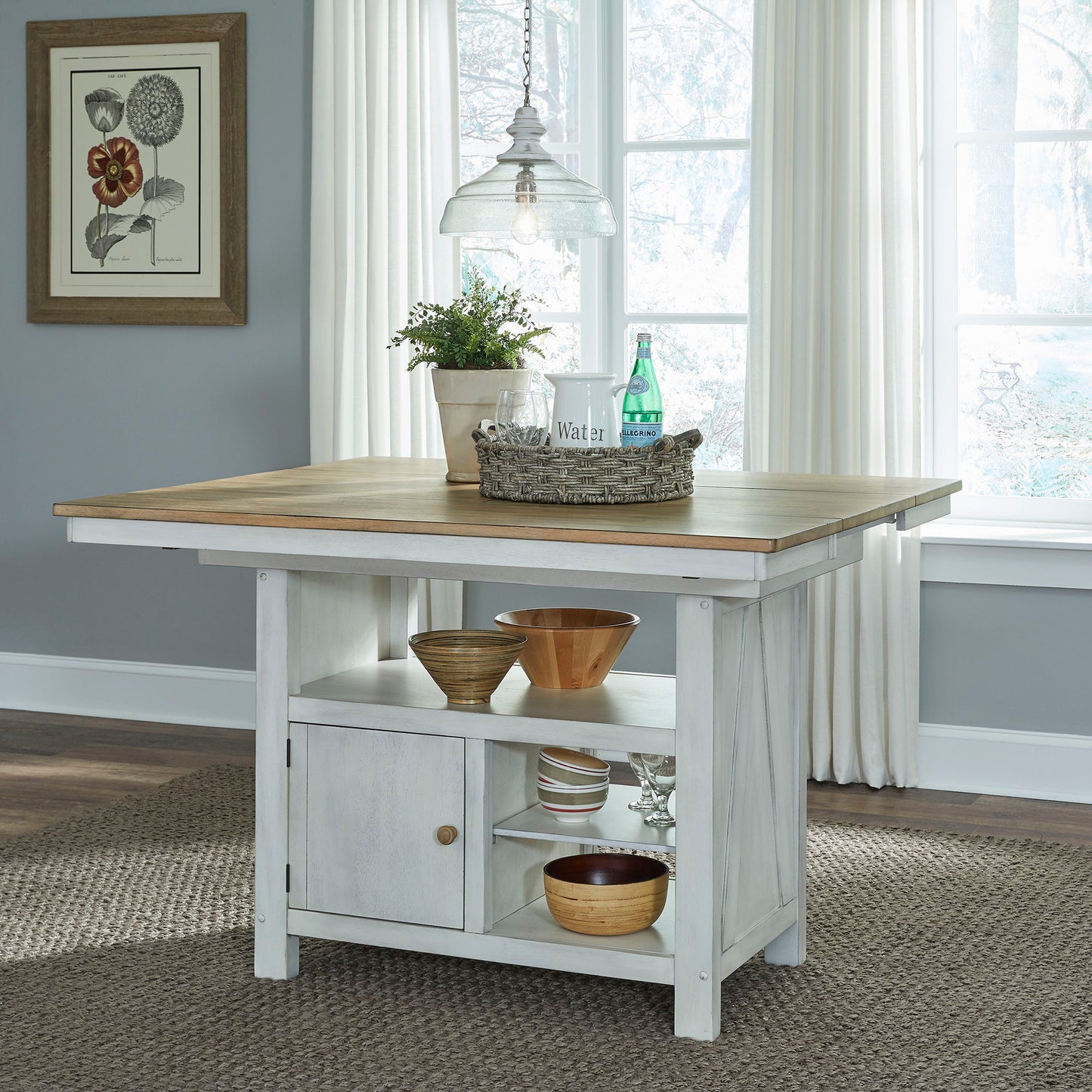 Lindsey Farm - Kitchen Island Top - Weathered White & Sandstone