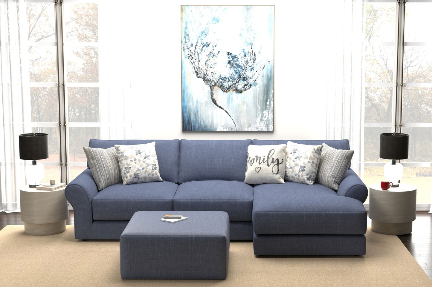 Cape May - LSF Sofa - Denim