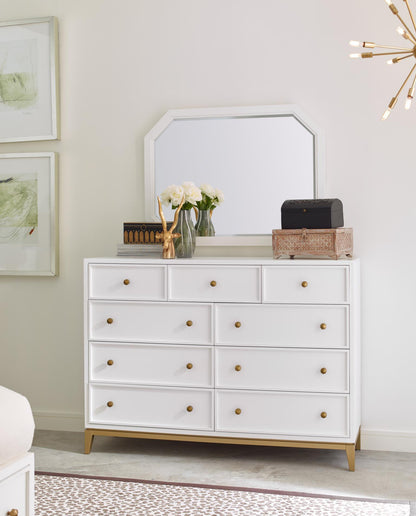 Chelsea - Bureau - White With Gold Accents