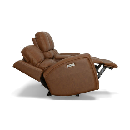 Linden - Power Reclining Loveseat With Console & Power Headrests & Lumbar