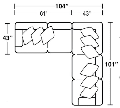 Galaxy - Sectional With Included Accent Pillows