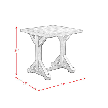 Finn - 3 Piece Accent Trestle Table Set-Coffee Table & Two End Tables - Dark Walnut
