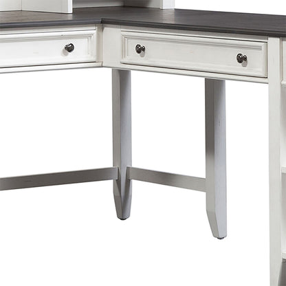 Allyson Park - Right Return - Wirebrushed White / Charcoal
