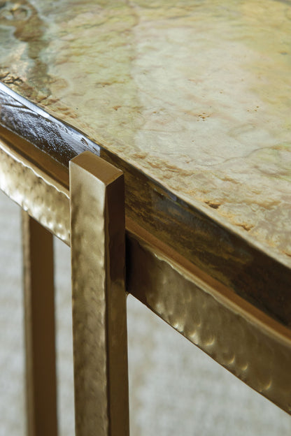 Porterville - Accent Table - Gold Finish