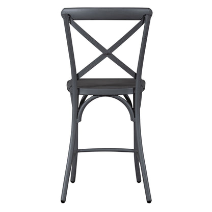 Vintage Series - X Back Counter Chair - Gray