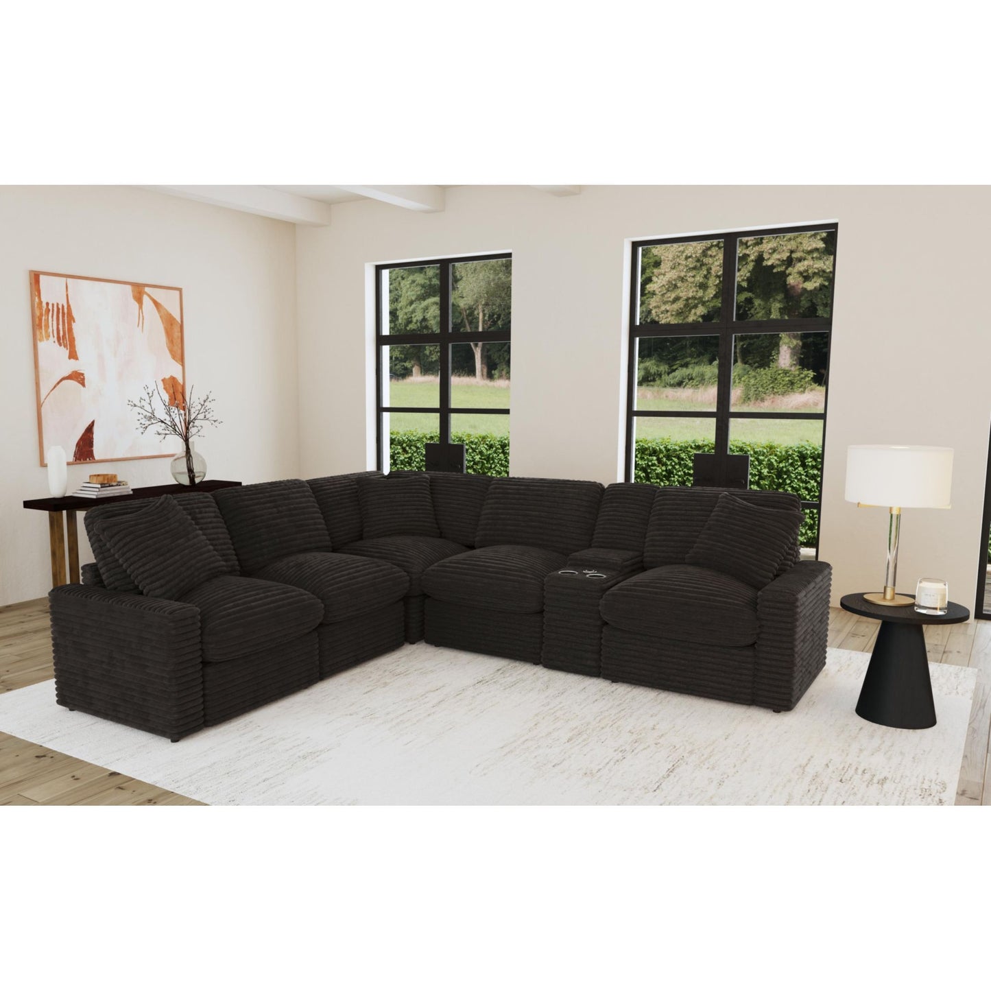 Corsicana - Sectional Armless Chair - Masis Espresso