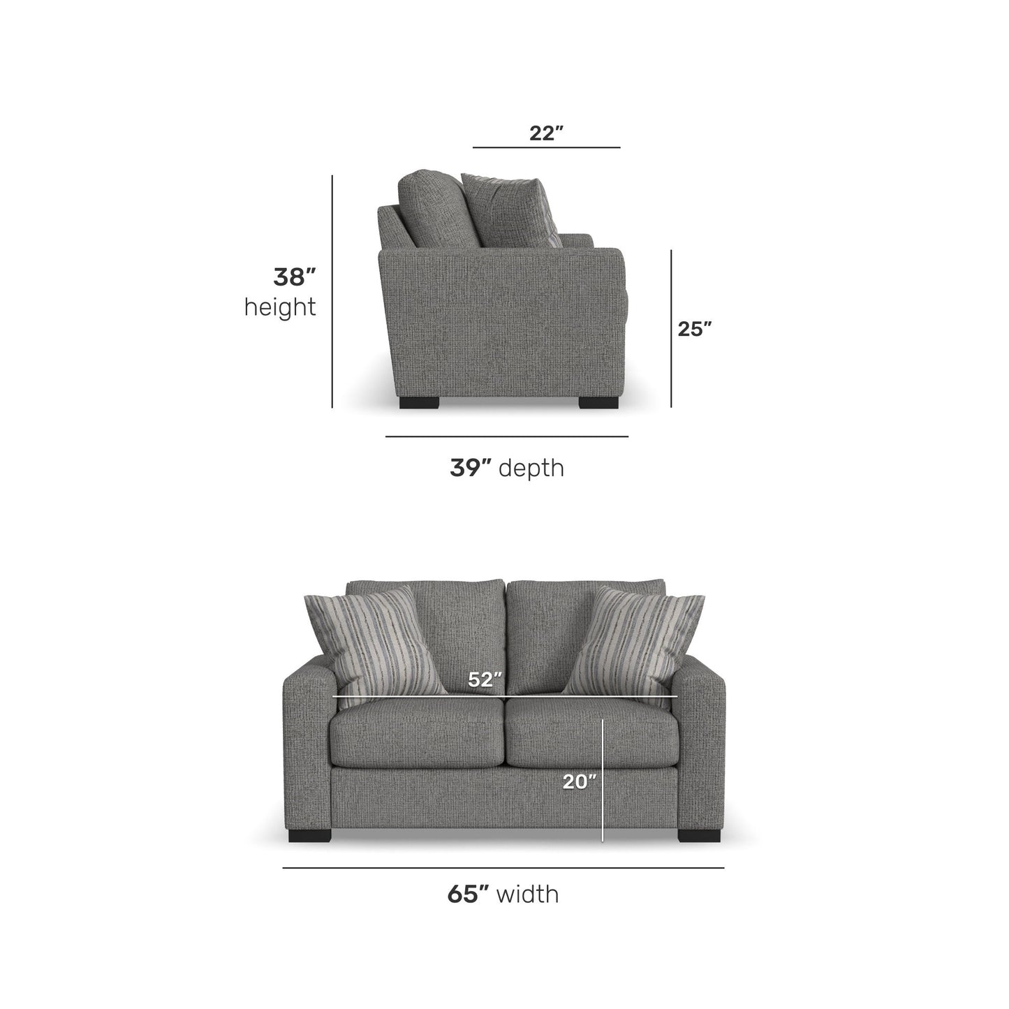Theodore - Fabric Stationary Loveseat