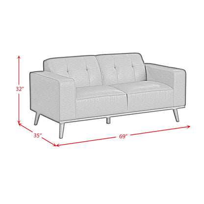 Destiny - Loveseat With Wood Front