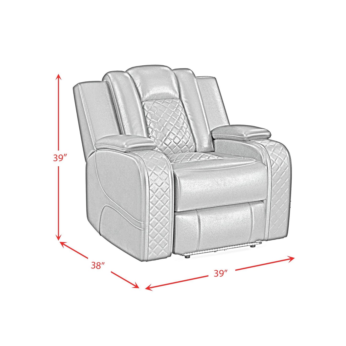 Carlo - Power Motion Recliner With Power Headrest, LED
