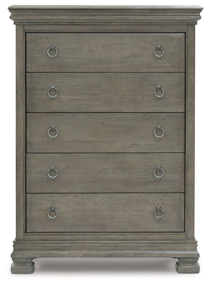 Lexorne - Five Drawer Chest - Gray
