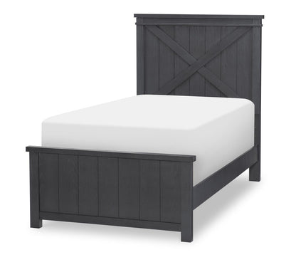 Flatiron - Twin Panel Headboard - Black Midnight