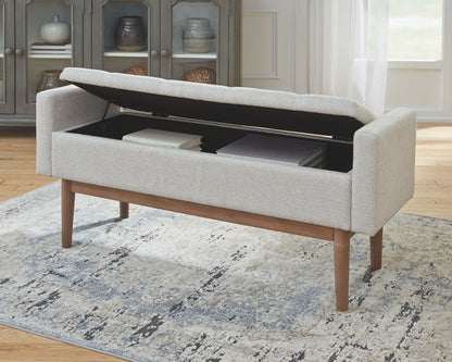 Briarson - Storage Bench - Beige / Brown