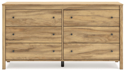 Bermacy - Six Drawer Dresser - Light Brown