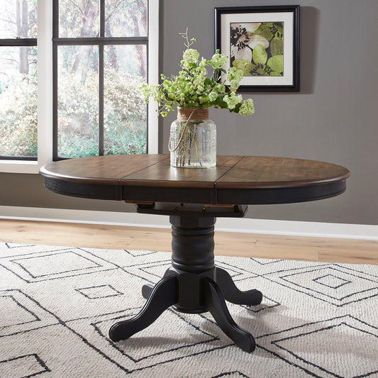 Carolina Crossing - Oval Pedestal Table Base - Black