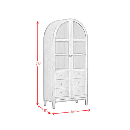 Portico - Display Cabinet - Brown Oak