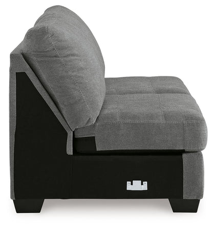 Birkdale Court - Armless Loveseat - Gray
