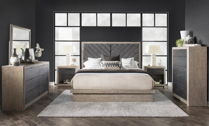 Halifax - Upholstered Headboard King / California King - Flax And Java