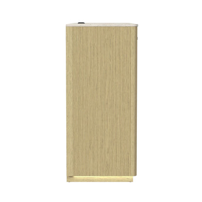 Cambrie - Buffet With LED And Power - Off-White And Natural