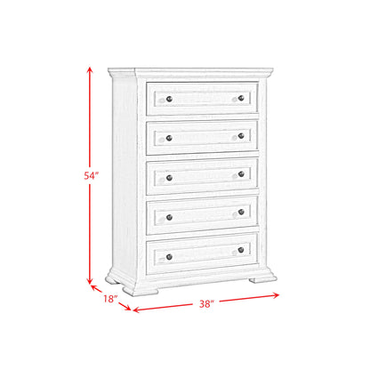Heather - 5-Drawer Chest - Rustic White