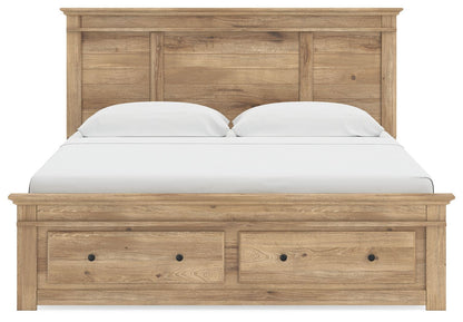 Makidern - Panel Storage Bed With Storage Footboard