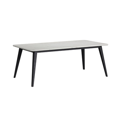 Marlene - Dining Table With White Faux Marble Top - White