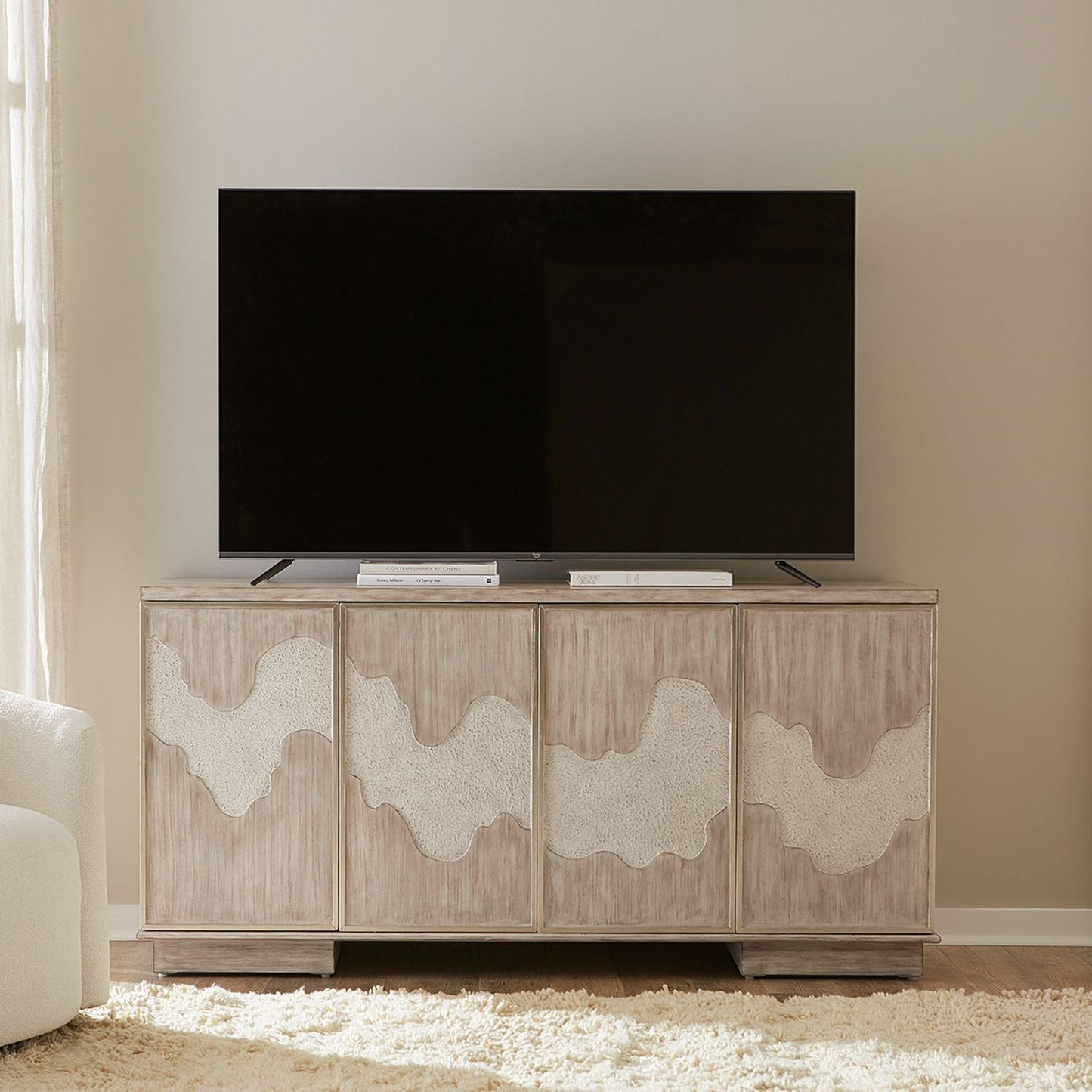 Terrace - 4 Door Accent Cabinet - Gray