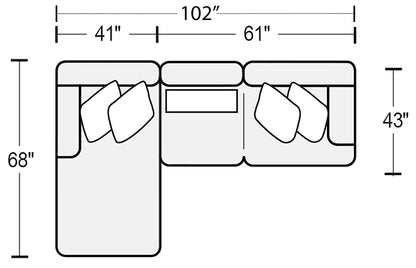 Titan - Sectional With Comfort Coil Seating And Accent Pillows Included