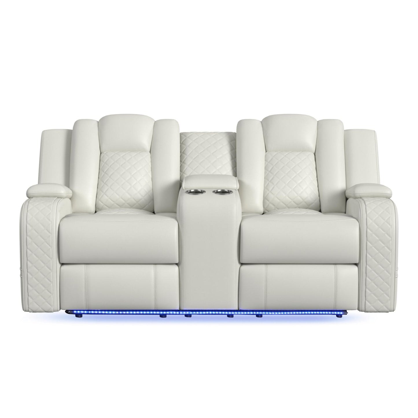 Carlo - Power Motion Loveseat With Power Headrest, Console And LED
