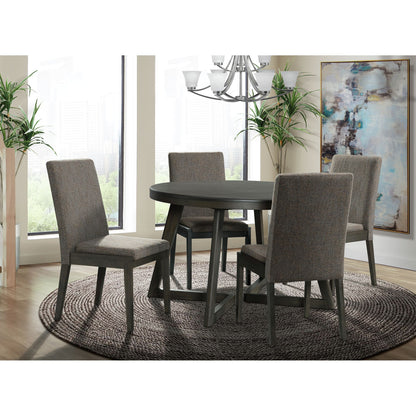 Cross - Round Dining Table - Dark Gray