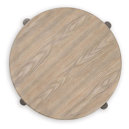 Dyonton - Round End Table - Light Grayish Brown