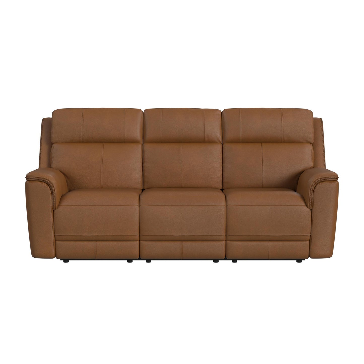 Mustang Power Motion Sofa with DDT; Wireless Charger; Power Headrest and Lumbar in Aline Butternut