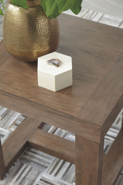 Cariton - Square End Table - Gray
