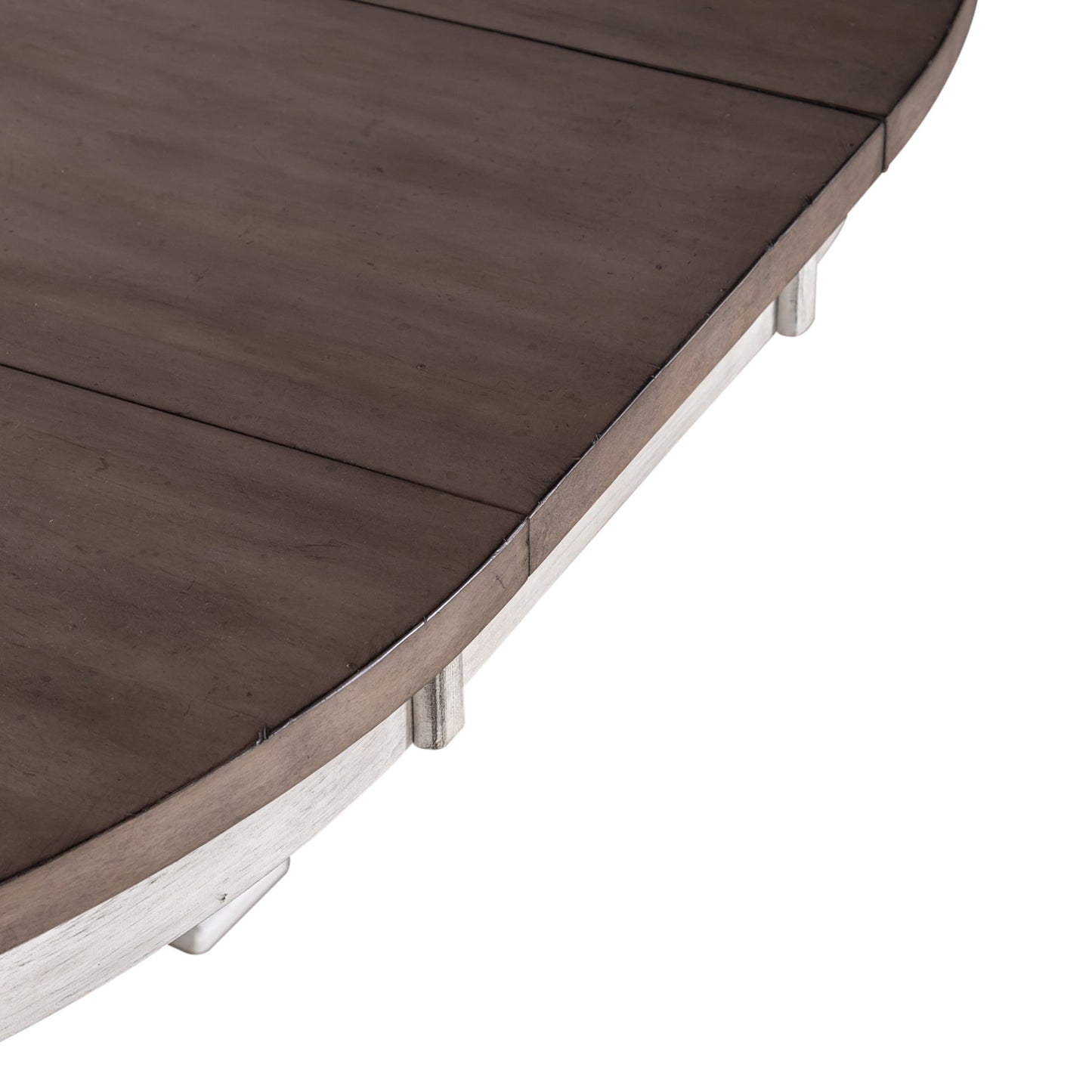 Ocean Isle - Single Pedestal Table Top - Antique White & Dark Brown