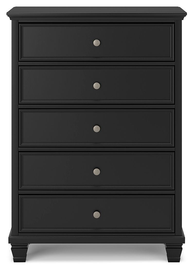 Lanolee - Five Drawer Chest - Black