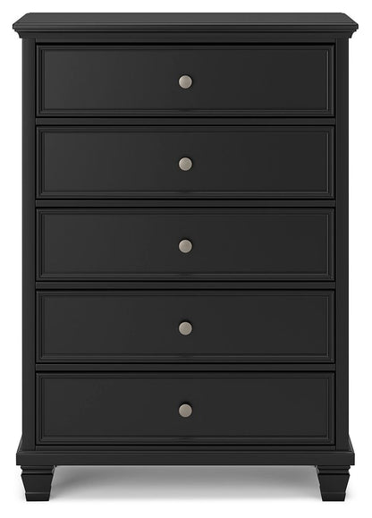 Lanolee - Five Drawer Chest - Black