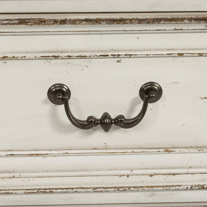 Magnolia Manor - 3 Drawer Bedside Chest With Charging Station - White