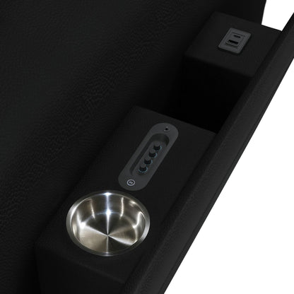 Euphora - P3 Power Glider Recliner With Heat Massage, Music, Ipad Holder With Wireless Charger, USB - Black