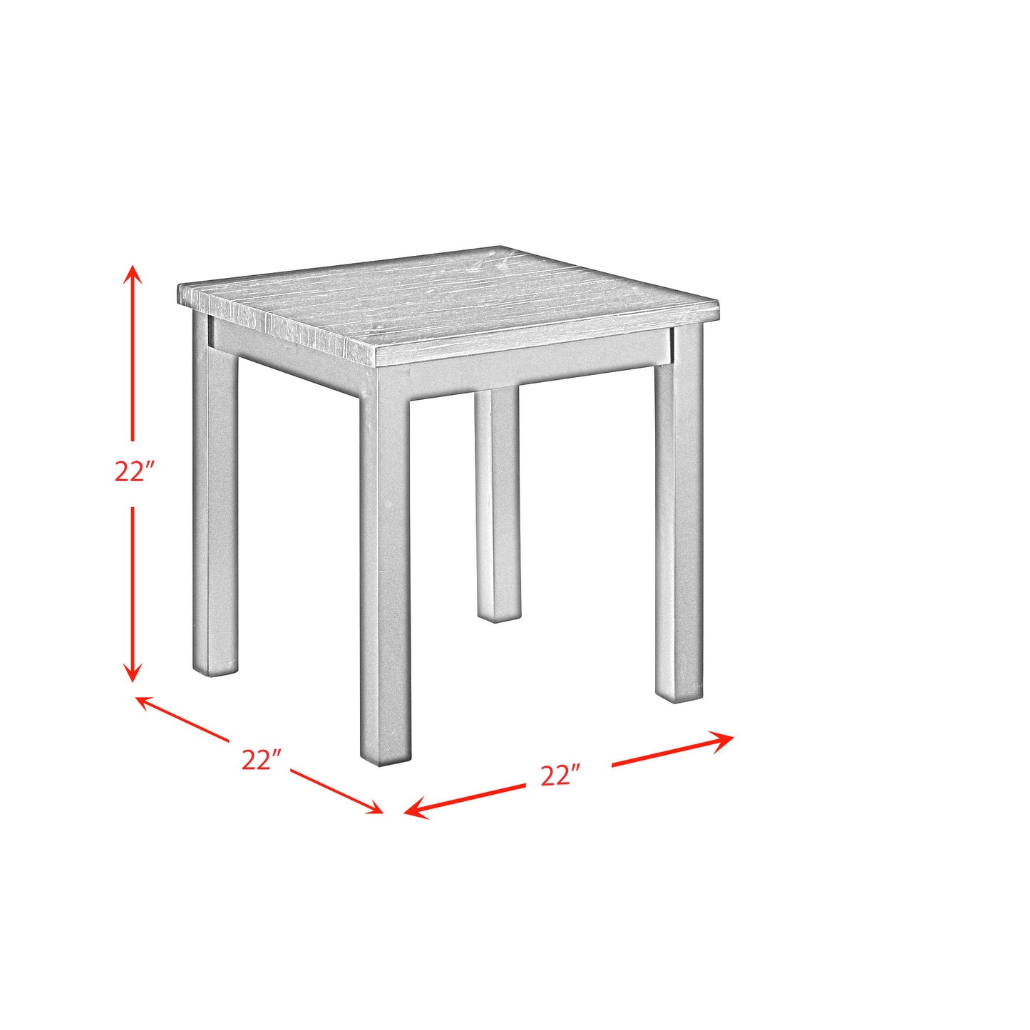 Dapper - Rectangular Sofa Table - Gray