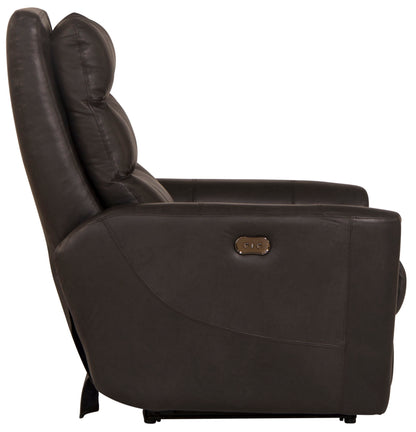 Bosa - Leather Power Recliner - Charcoal