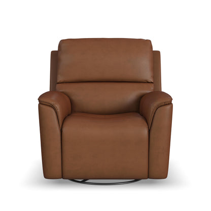 Henry - Power Swivel Gliding Recliner With Power Headrest, Lumbar, Heat & Massage