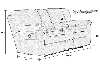 Reyes - Lay Flat Reclining Console Loveseat With Storage & Cupholders